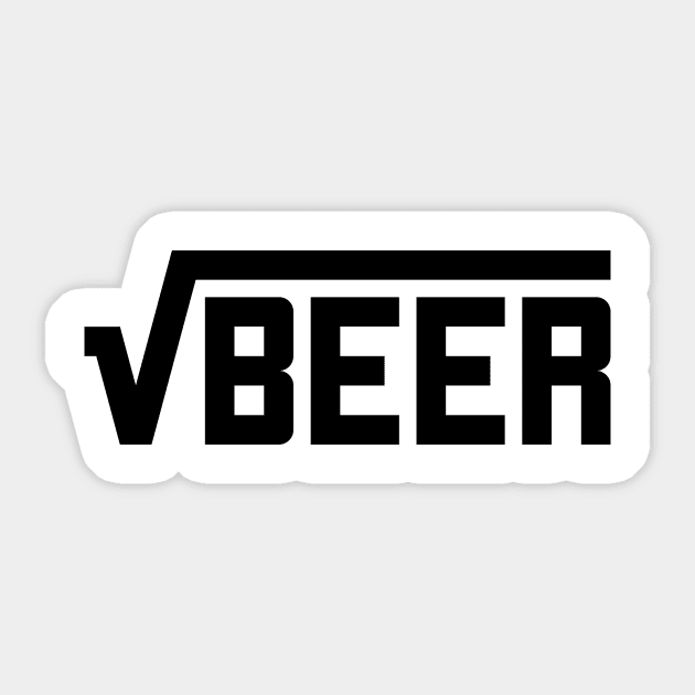 Root Beer (Square Root of Beer) Math Joke T-Shirt Sticker by RedYolk